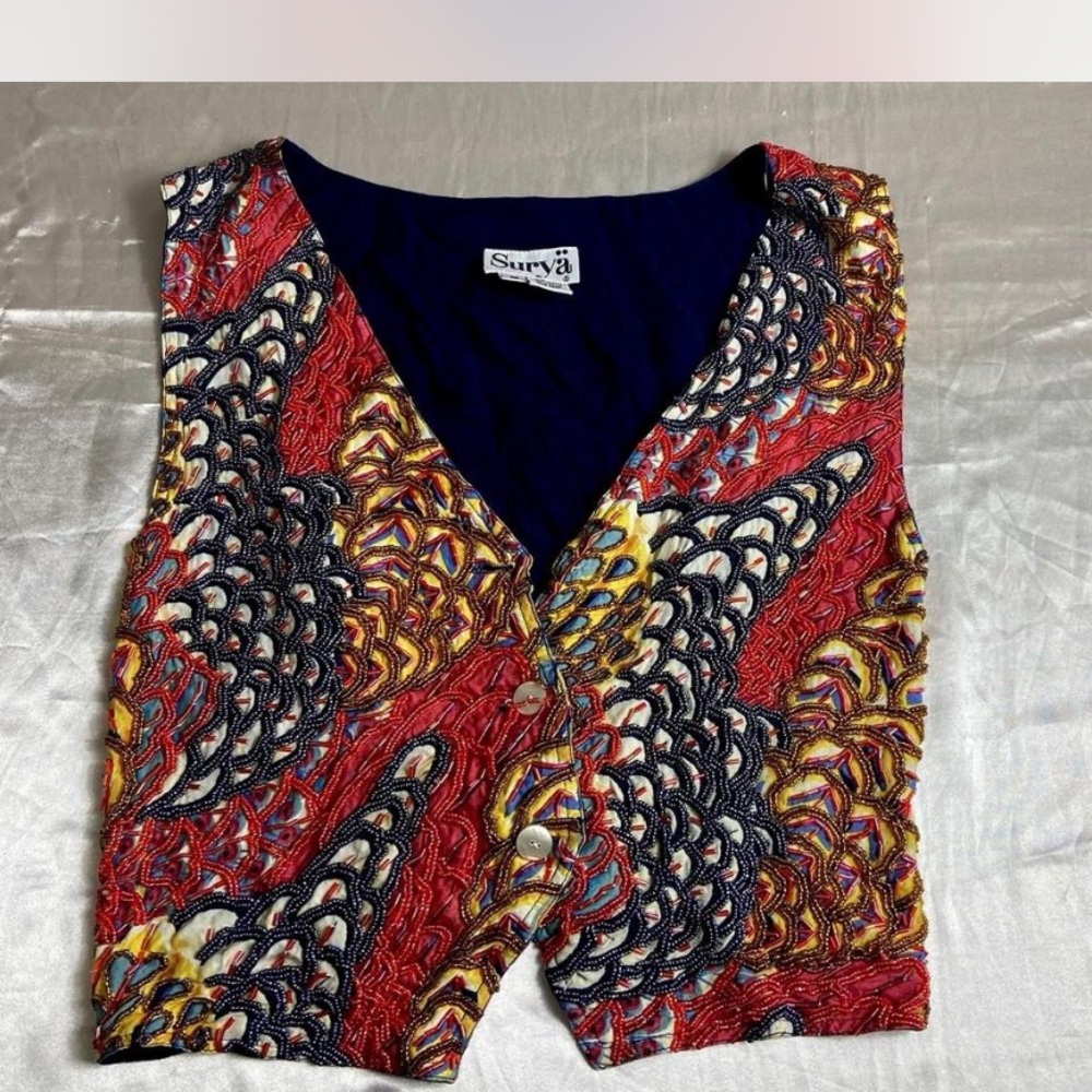 Women's Multicolor beaded vest